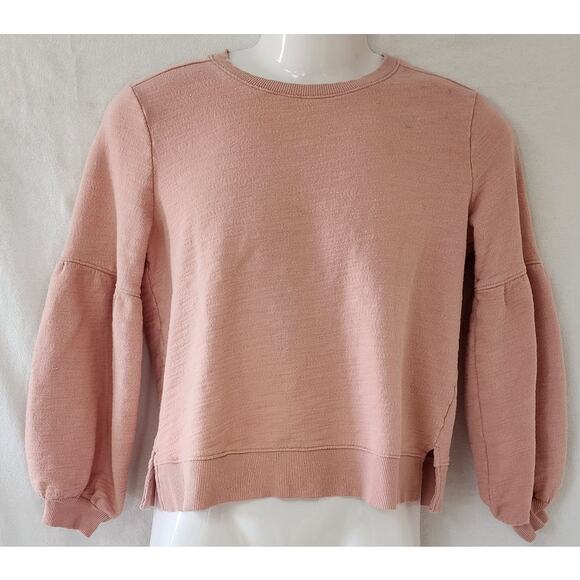 Time and Tru Pink Crew Neck Long Sleeve Sweatshirt Women's Size Small - Picture 1 of 10